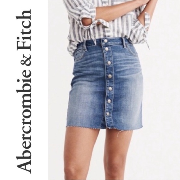 Abercrombie & Fitch Dresses & Skirts - 73. Abercrombie & Fitch Button-Down Denim Skirt